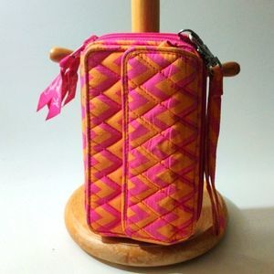Vera‎ Brady Pink Orange Zig Zag Patterned Glamour Wallet